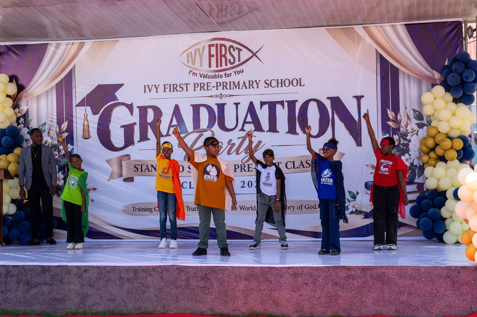 Graduation 2026 — the nutrition heroes performing on stage